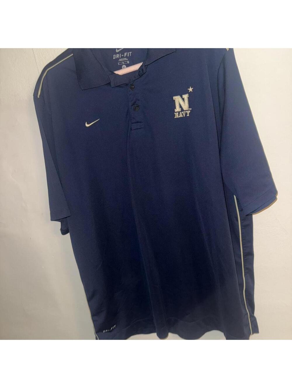 Nike Men's Navy and Blue Polo-shirt